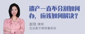 遗产一直不分割如何办，应该如何解决？