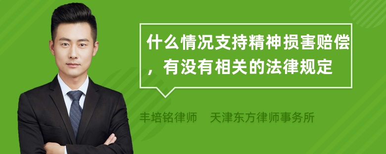 什么情况支持精神损害赔偿，有没有相关的法律规定