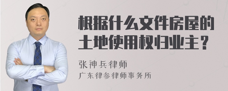 根据什么文件房屋的土地使用权归业主？