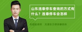 山东违章停车查询的方式有什么？违章停车会怎样