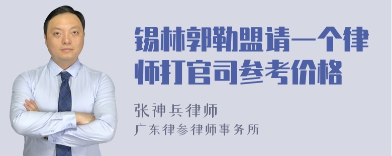 锡林郭勒盟请一个律师打官司参考价格