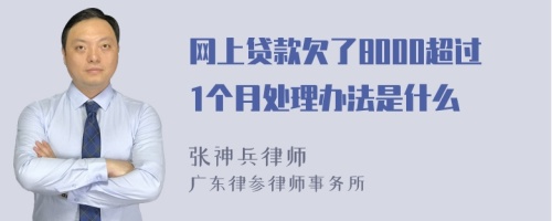 网上贷款欠了8000超过1个月处理办法是什么