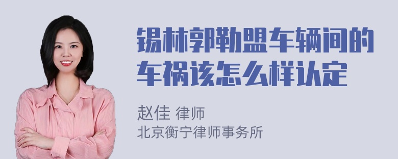 锡林郭勒盟车辆间的车祸该怎么样认定