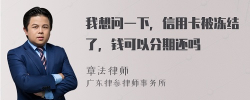 我想问一下，信用卡被冻结了，钱可以分期还吗