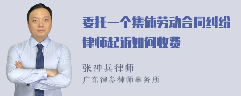 委托一个集体劳动合同纠纷律师起诉如何收费