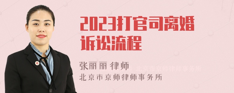 2023打官司离婚诉讼流程