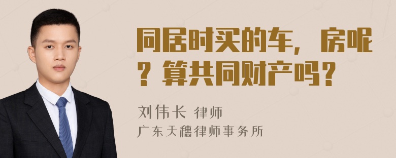 同居时买的车，房呢？算共同财产吗？