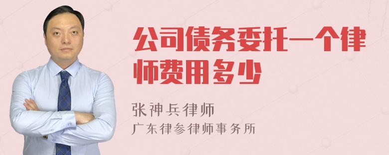 公司债务委托一个律师费用多少