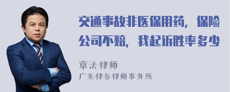 交通事故非医保用药，保险公司不赔，我起诉胜率多少