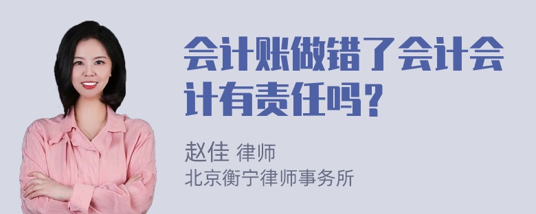 会计账做错了会计会计有责任吗？