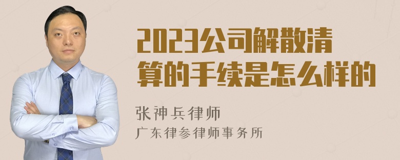 2023公司解散清算的手续是怎么样的