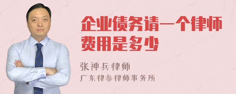 企业债务请一个律师费用是多少