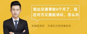 我出交通事故6个月了，现在对方又提起诉讼，怎么办