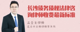 长沙债务债权法律咨询律师收费最新标准