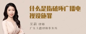 什么是指破坏广播电视设施罪