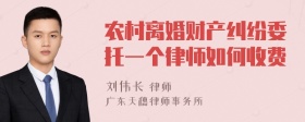 农村离婚财产纠纷委托一个律师如何收费