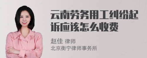 云南劳务用工纠纷起诉应该怎么收费