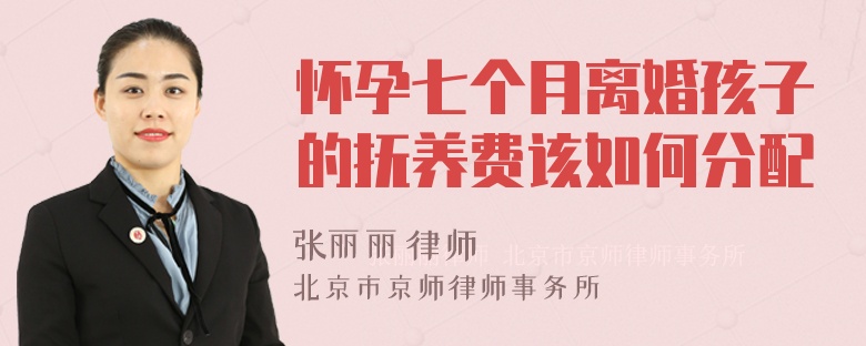 怀孕七个月离婚孩子的抚养费该如何分配