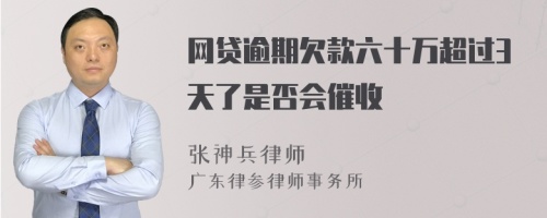 网贷逾期欠款六十万超过3天了是否会催收