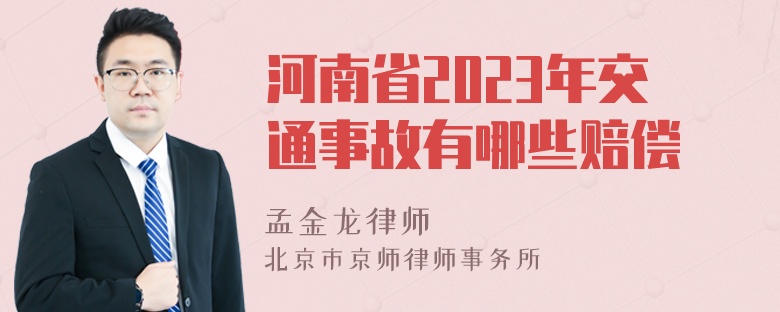 河南省2023年交通事故有哪些赔偿