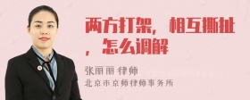 两方打架，相互撕扯，怎么调解