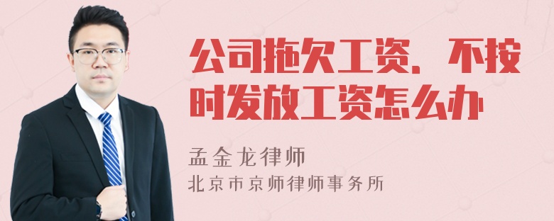 公司拖欠工资．不按时发放工资怎么办