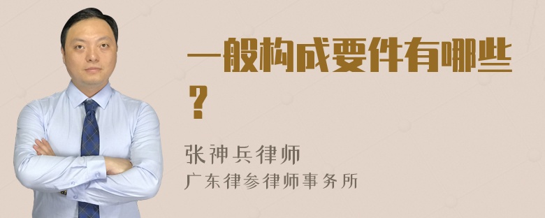 一般构成要件有哪些？