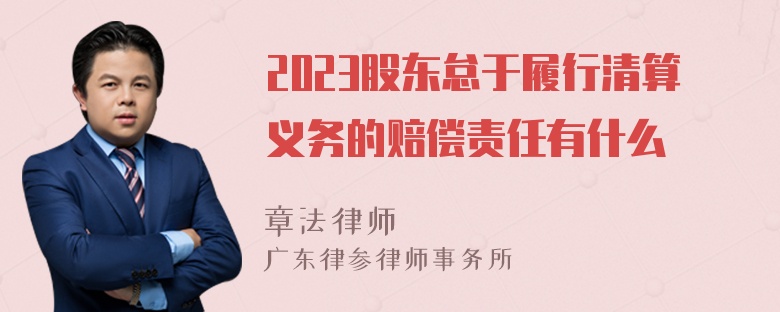 2023股东怠于履行清算义务的赔偿责任有什么