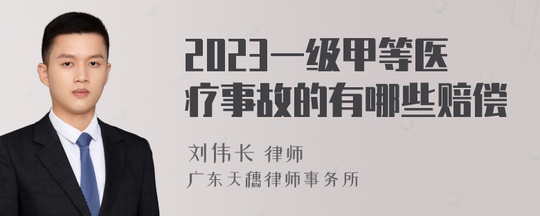 2023一级甲等医疗事故的有哪些赔偿