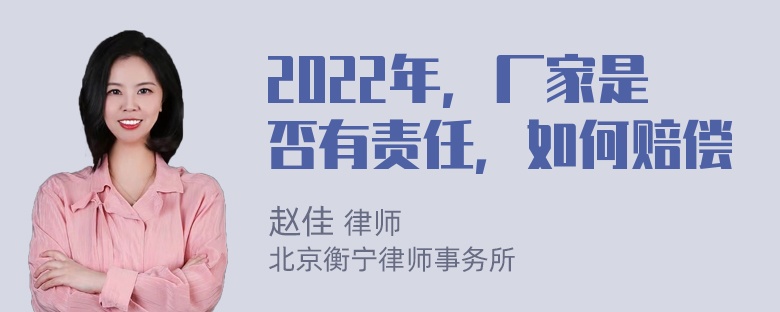 2022年，厂家是否有责任，如何赔偿