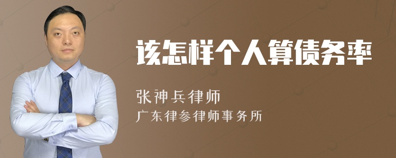 该怎样个人算债务率