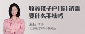 收养孩子户口注消需要什么手续吗