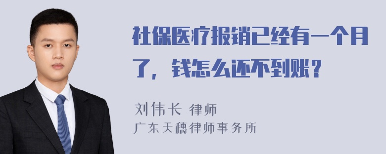 社保医疗报销已经有一个月了，钱怎么还不到账？