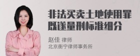 非法买卖土地使用罪既遂量刑标准细分