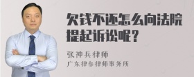 欠钱不还怎么向法院提起诉讼呢？