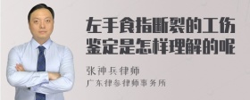 左手食指断裂的工伤鉴定是怎样理解的呢