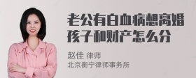 老公有白血病想离婚孩子和财产怎么分