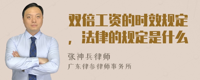 双倍工资的时效规定，法律的规定是什么