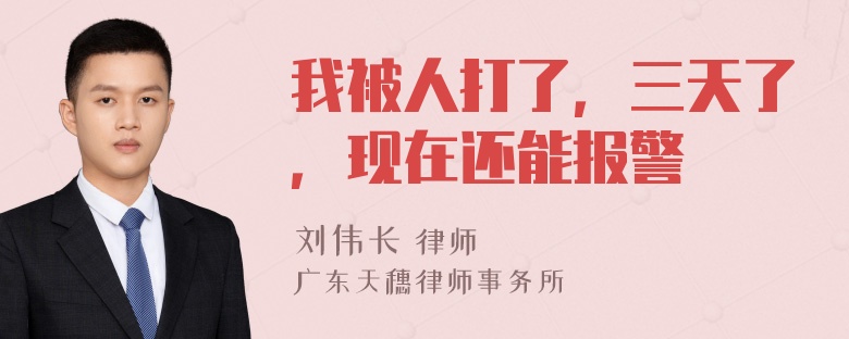 我被人打了，三天了，现在还能报警