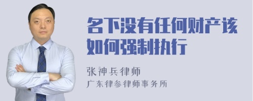 名下没有任何财产该如何强制执行