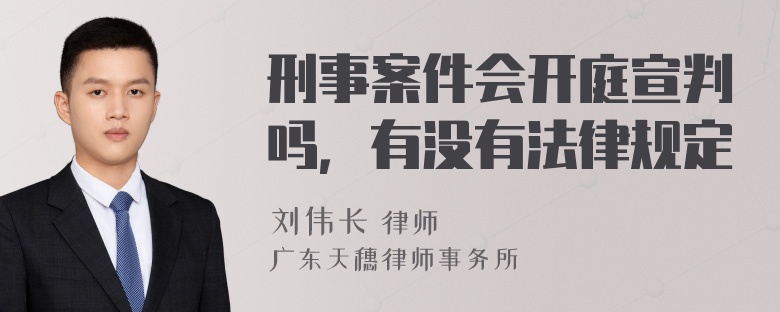 刑事案件会开庭宣判吗，有没有法律规定