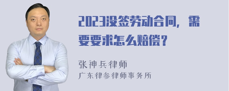 2023没签劳动合同，需要要求怎么赔偿？