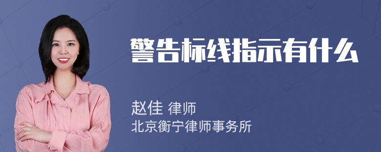 警告标线指示有什么