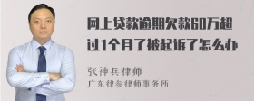 网上贷款逾期欠款60万超过1个月了被起诉了怎么办