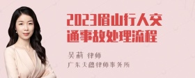 2023眉山行人交通事故处理流程