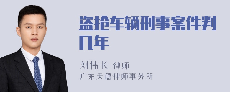 盗抢车辆刑事案件判几年