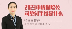 2023申请保险公司垫付手续是什么