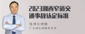 2023湘西窄道交通事故认定标准