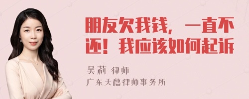 朋友欠我钱，一直不还！我应该如何起诉