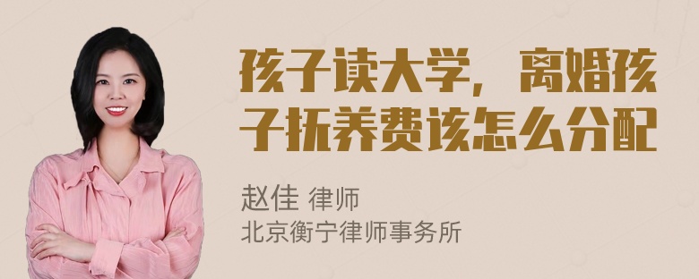 孩子读大学，离婚孩子抚养费该怎么分配